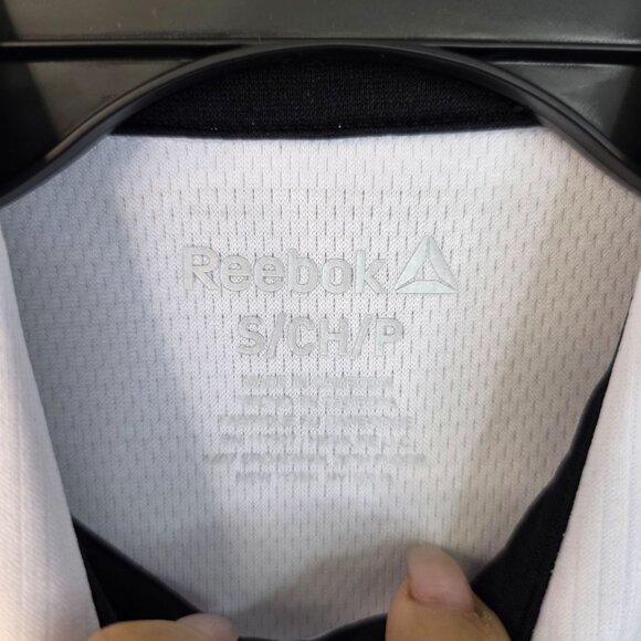 Reebok Polo Shirt S Short Sleeve Stark White Moisture Wicking Lightweight Casual - Picture 3 of 6